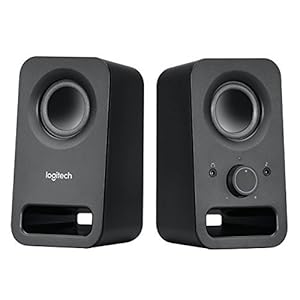 Logitech Altavoces multimedia Z150 con sonido estéreo para múltiples dispositivos, color negro (renovado)