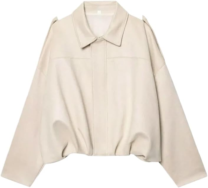 Ladies Casual Outerwear Women'S Short Biker Jackets Long Sleeve Coats Zipper Loose Outerwear