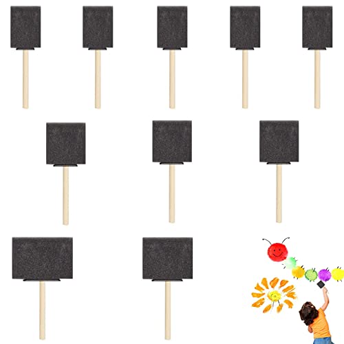 HOTMNTY Brocha De Esponja Para Pintar,Set Pincel Espuma Mango De ...