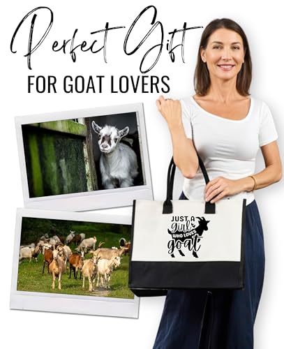 Bolso tote de lona para amantes de las cabras, para mujeres y niñas, con cierre de cremallera superior y correa para hombro, ideal como regalo de cumpleaños, Día de la Madre, Acción de Gracias o Navidad miniatura 4