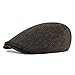 STARANCE 2 Pack Newsboy Hats for Men Wool Blend Ivy Driving Flat Cap (Herringbone Coffee/Herringbone Grey)