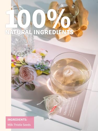Image of TeeLux Milk Thistle Tea Bags, 3g /bag, Natural Milk Thistle Seed Tea, Mild & Mellow Taste, Caffeine Free, 60 Count