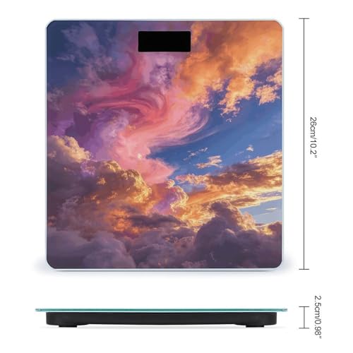 Báscula digital Colorful Clouds para baño capacidad 400lb miniatura 2