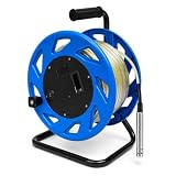 ORISUNTECH Misuratore di profondità dell'Acqua di Falda 10-300 m, Misuratore di Livello dell'Acqua da Pozzo con Sonda in Acciaio Inox, Nastro in Acciaio, Buzzer e Spia Luminosa per Pozzi 50m(164ft)