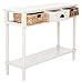 Safavieh Home Collection Christa Distressed White 3-Drawer Storage Console Table, Distressed/White