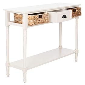 Safavieh Home Collection Christa Distressed White 3-Drawer Storage Console Table, Distressed/White 41D5aT n7OL. SS280