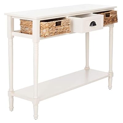 Safavieh Home Collection Christa Distressed White 3-Drawer Storage Console Table, Distressed/White 41D5aT n7OL. SS400