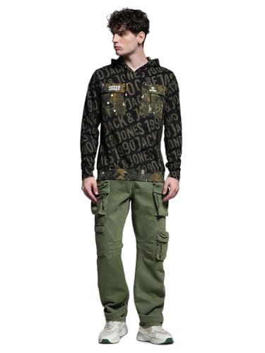 Image of JACK & JONES Men's Cotton Blend Hooded Neck Sweatshirt