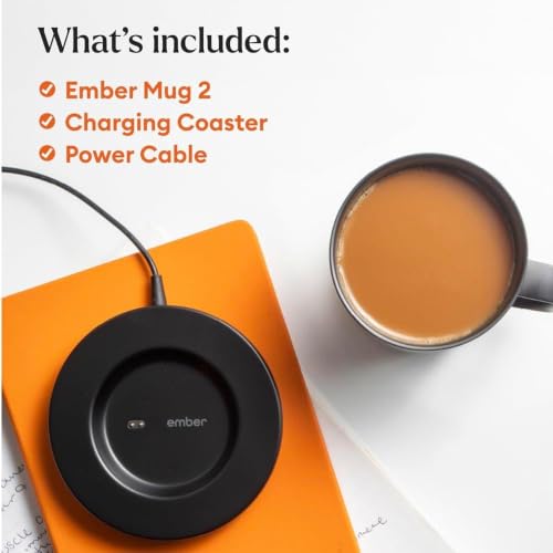 Image of Ember Temperature Control Smart Mug 2, 10 Oz, App-Controlled Heated Coffee Mug with 80 Min Battery Life and Improved Design, Black