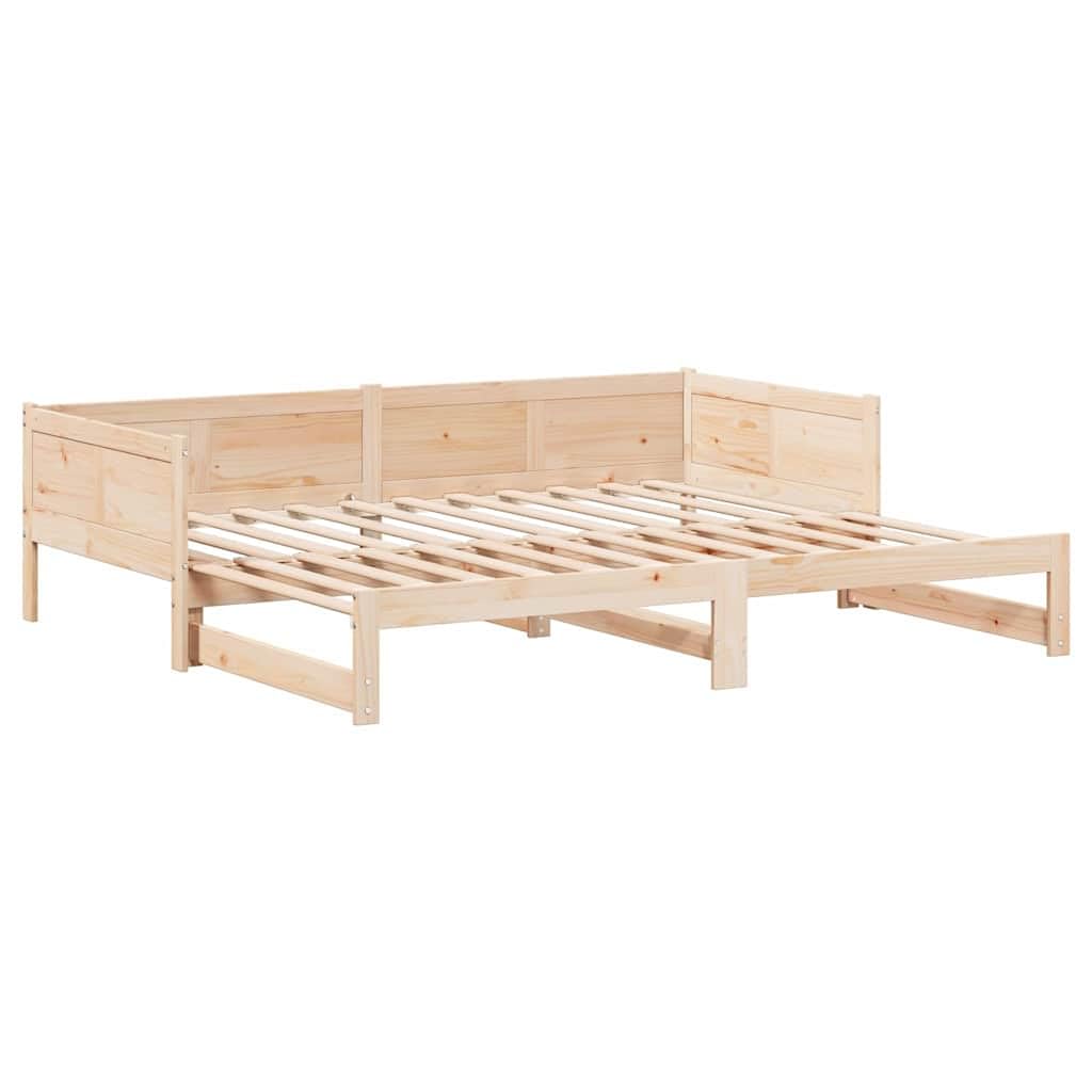 Générique Lit escamotable 90x200 cm Bois Massif pin,Meubles,Lits & Accessoires,Lits & Cadres de lit,Marron,31.5 KG,834678
