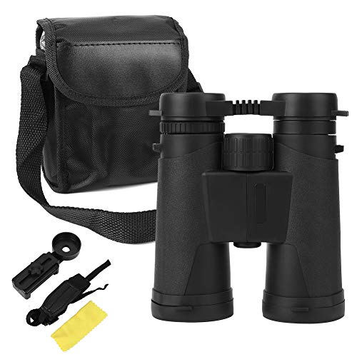 Binóculos para adultos, binóculos de prisma 10x42 com suporte universal para telefone, binóculos HD