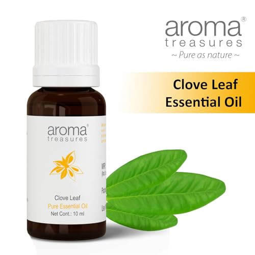 Image of Aroma Treasures 100% Pure Clove Leaf Essential Oil | 100% Pure & Natural Theraputic Essential oil for healthy Skin, body, Aromatherapy - 10ml