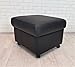 Produktbild Glattleder Echtleder Hocker auf Rollen aufklappbar mit Stauraum Sitzhocker Rindsleder Sitzwürfel Fußhocker Polsterhocker Echt Leder Puff Leder Natur&Venice (Natur Nero)