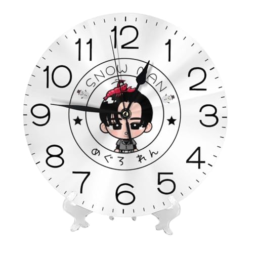 目黒蓮 (5) アニメ 掛け時計 おしゃれ 北欧 壁掛け時計 静音 自宅 寝室 部屋飾り 贈り物 インテリア 大数字 直径25cm 非電波 かわいい プレゼント