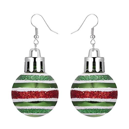 Jipersuo Weihnachtsohrringe Weihnachten kreative Feiertags-Party-Ohrringe Schmuck-Creolen-Frauen Ohrringe Weihnachten (E, One Size)