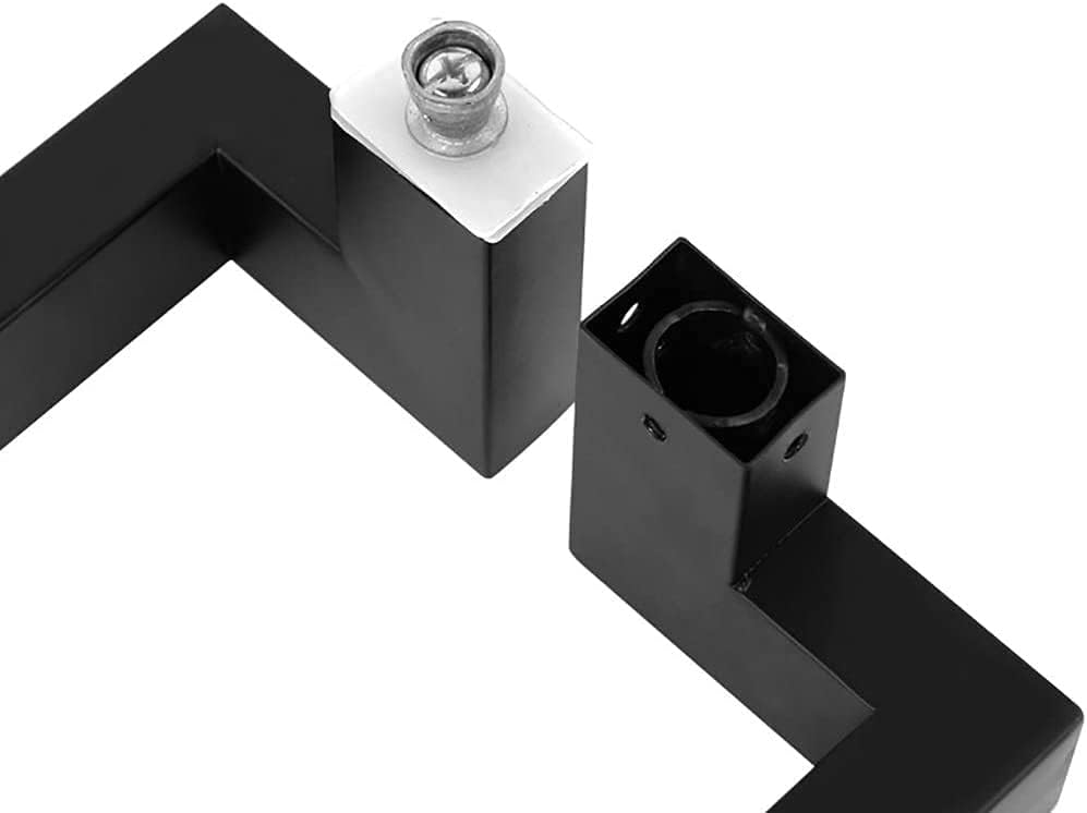 Stainless Steel Square Tube Heavy Duty Door Handle with Matte Black Finish Commercial Glass Push Pull/Barn Pull Handle Available in 5 Sizes