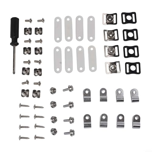Hosrivae Kit de réparation pour casque de football - 49 pièces avec clips R, rondelles en caoutchouc, écrous, vis et tournevis pour hockey sur glace,...