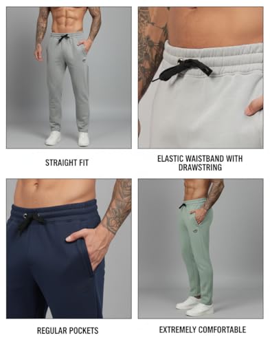 Image of ENDEAVOUR WEAR Men's Warm Fleece Straight Fit Trackpants