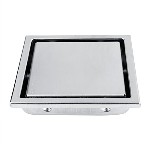 Piletta Di Scarico Per Doccia Quadrata, 15 X 15 Cm, Sifone Girevole A 360 Utilizzabile Con Flusso Positivo E Negativo Doppia Filtrazione Rgento 98736787