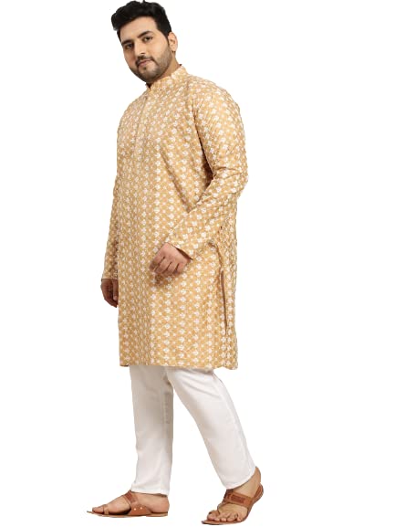 Image of SOJANYA (Since 1958, Men's Silk Blend Grey Kurta Pyjama & Silk Blend Jacket Combo
