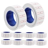 Warmhm 10 Rollen Preisschild Etikettenpapier Klebeetiketten pro Rolle Kompatibel mit...