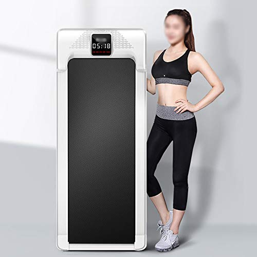 Image of Treadmill Multifunctional Flat Treadmill Simple Folding Walking Machine Household Gym Fitness Equipment for Men and Women White