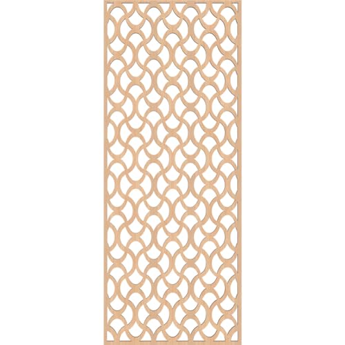 Image of Resort Decorative Pierced Fretwork Wood Wall Panels, 11 3 /8 inchW x 29 3 /8 inchH x 1 /4 inchT, Hickory