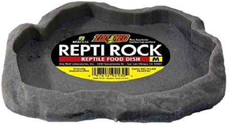 Zoo Med Repti Rock - Reptile Food Dish Medium (7.25" Long x 5.9" Wide) - Pack of 12