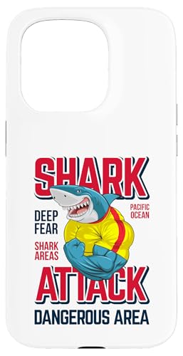 Sharks Graphic Tees - Wear Funny Shark Attack Graphic Design X}zP[X iPhone 15 Pro p