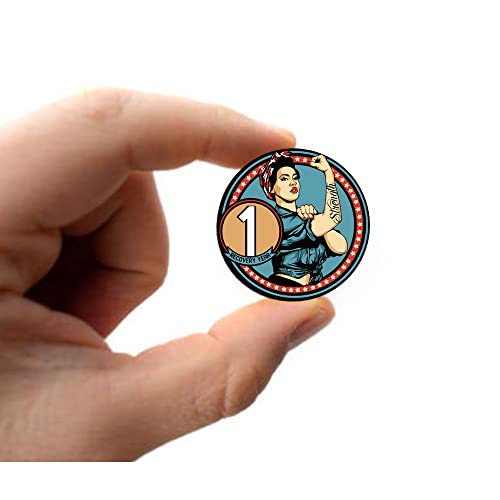 1 Year Sobriety Coin - Rosie The Riveter Aa Chip And Medallions With Third Step Prayer For Women In Recovery - Alcoholics Anonymous Yearly Coins To Celebrate Recovery (1-50 Years) #TOP5