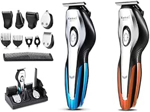  Barbeador Máquina De Corte Lâmina Dupla Kemei Super 11 Em 1 KM-5031 Bivolt 
- Cores Sortidas 