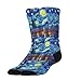 Meaudiwes Girl's Soft Socks, Cozy Causal Athletic Moisture Wicking Socks, Chicago City Skyline Night View Starry Sky Painting Dress Decor stockings