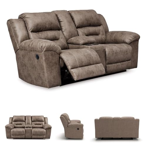 Signature Design by Ashley Stoneland Double Recliner Loveseat with Console - image 7