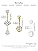 QWALIT Belly Button Piercing Kit Belly Piercing Kits Gold Belly Button Piercing Gun Self Belly Piercing Gun with Surgical Steel Dangling Belly Rings at Home