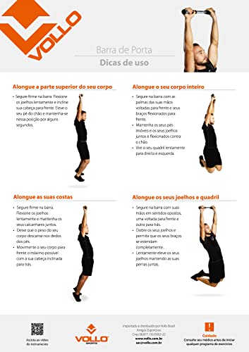 Barra de Porta Com Pegadas Anatomicas Revestidas em EVA Vollo Sports