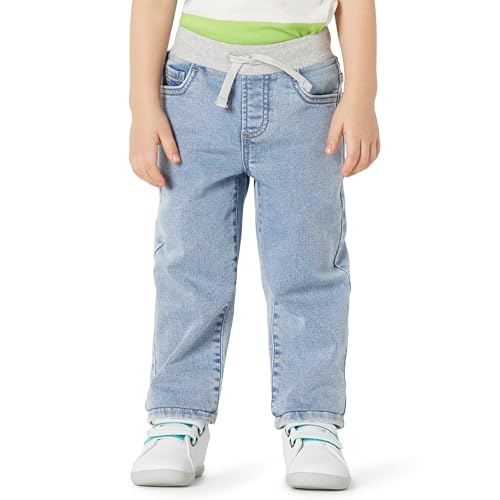 Amazon Essentials Unisex Babies Soft Stretch Pull-On Jeans Stone Light Wash 4T