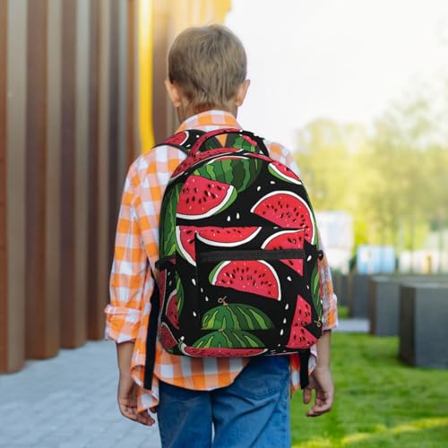 Sac à dos pastèque pour étudiant noir imperméable de grande capacité - 7