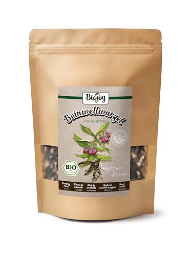 Biojoy BIO-Beinwellwurzel (500 g), getrocknet und geschnitten, Beinwell-Tee (Symphytum officinale)