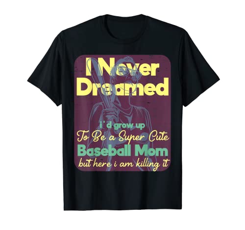 Super Cute Baseball Mom Funny Baseball Camiseta