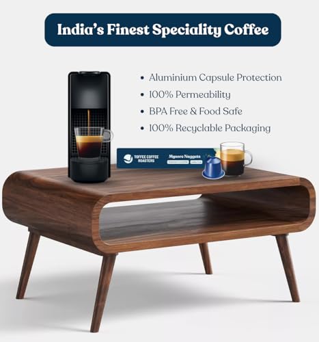 Image of Toffee Coffee Roasters |Mysore Nuggets Coffee Pods | Pack of 4 (10 Capsules)| Nespresso Compatible | AAA Speciality Grade | Notes: Nutty & Dark Chocolaty | Roast: Dark|