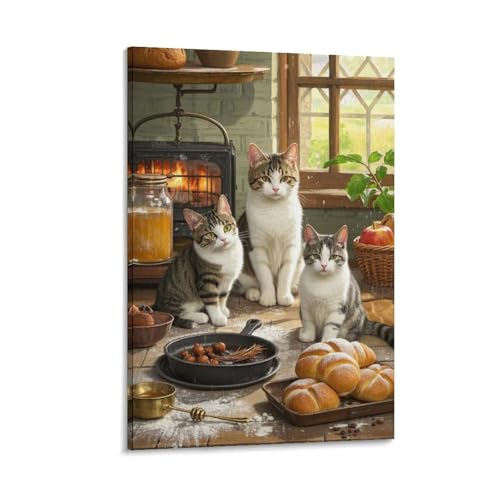Toile chat britannique shorthair 30x45cm pour decoration murale de salon