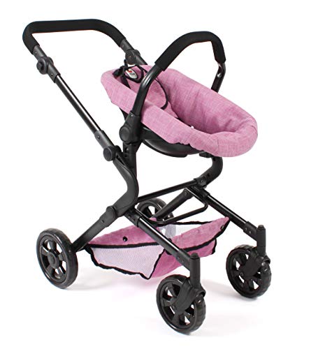 Bayer Chic 2000 597 70 3-In-1 Combi Lia, Kinderwagenset Met Autostoel, Babykuip En Sportzitje, Jeans Pink - Afbeelding 6