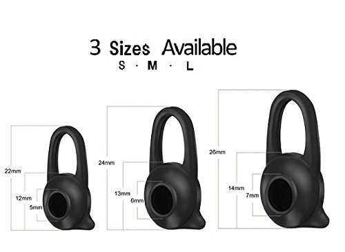 Sound Wave S,M,L 3ｻｲｽﾞ合計6個セット 耳にぴったりフィット&痛くならない､ずれ落ちない､ シリコン製 ユニバーサル イヤーチップ ブラック SMLサイズ 各2個 6個セット 互換性 For Bluetoooth Headset イヤーチップ ワイヤレス ヘッドセット用 アクセサリ Black 落ち防止 イヤーチップ Uni ET黒 (SML6個)