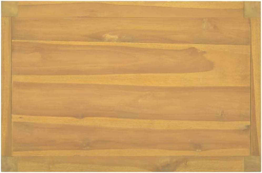 Bathroom Cabinet Solid Teak Wood Natural Finish Medium Size Wall Mount Storage Cabinet with One Door and Shelf for Indoor Bathroom Storage and Organization