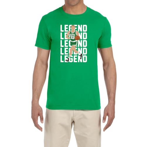 Black Larry Bird Larry Legend Text Pic T-Shirt