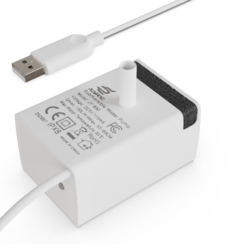 JY-830 Universal Submersible Water Pump for Pet Fountains | Ultra Quiet | IPX8 Waterproof | Easy to Clean and Install | Low Power | Long Lasting