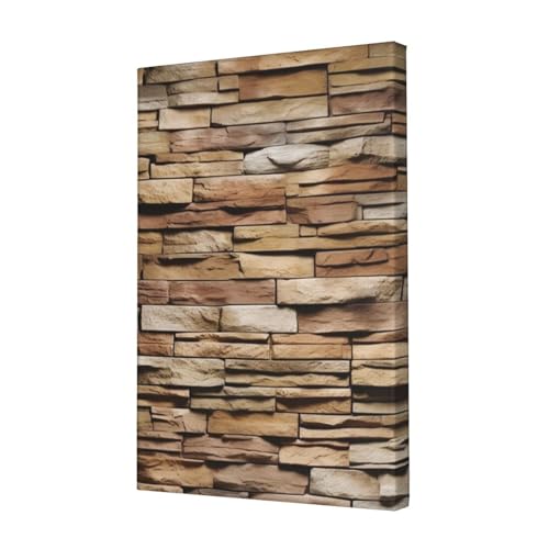 Dwrepo Wall Art Decorations Canvas Artwork Rustic Rocks Brick Wall