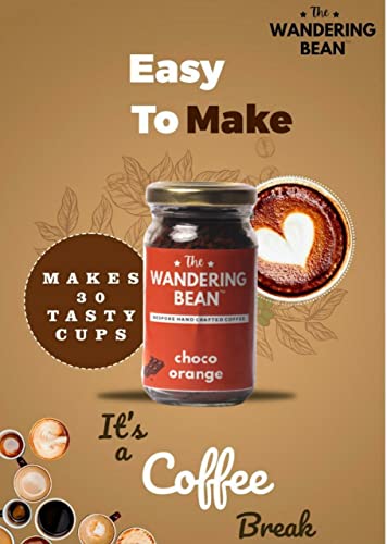 Image of The Wandering Bean Blend Rich & Smooth Choco Orange Instant Coffee (60 Grams), Granules, Bottle