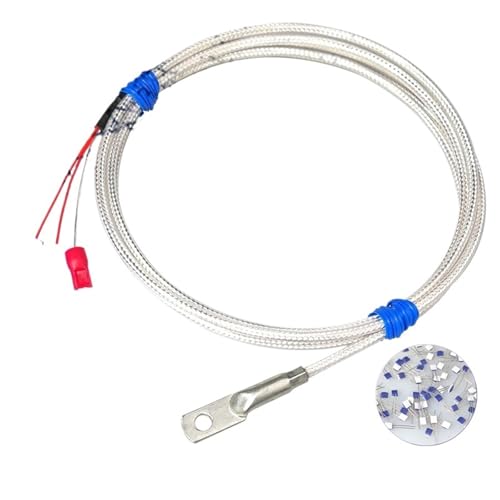 1pcs Waterproof Pt100 Surface Mounted Temperature Sensor Platinum Thermistor Probe for Industrial Use Thermocouple Gasket Included(PT100 Type 1M)