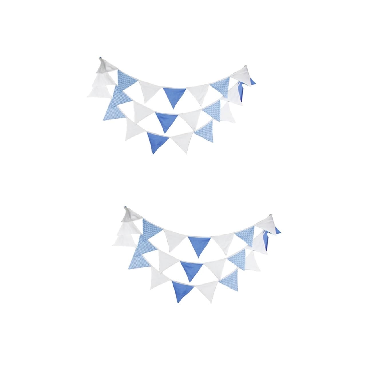 BESTonZON 2stücke Klassische Wimpelkette Blau Und Hochzeits Und Geburtstagsdekoration Flaggen Aus Hochwertigem Baumwollstoff Für Feiern Und Festliche Anlässe
